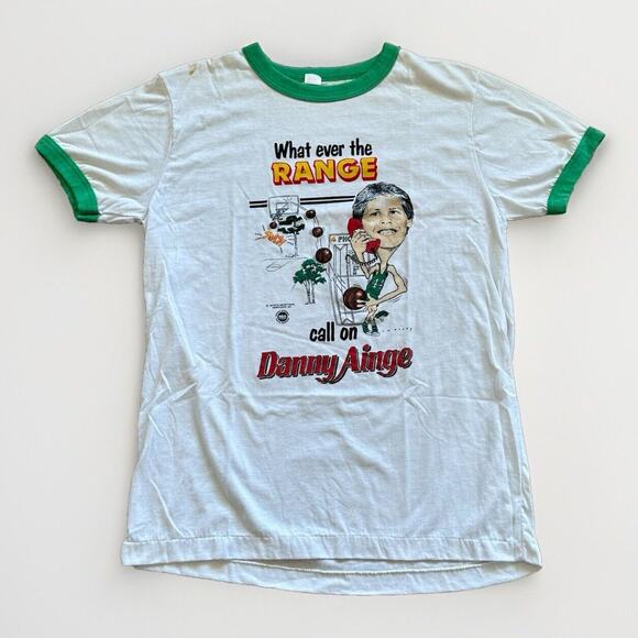 Vintage Boston Celtics Shirt Mens M Danny Ainge Ringer 80s NBA Basketball - Picture 1 of 11